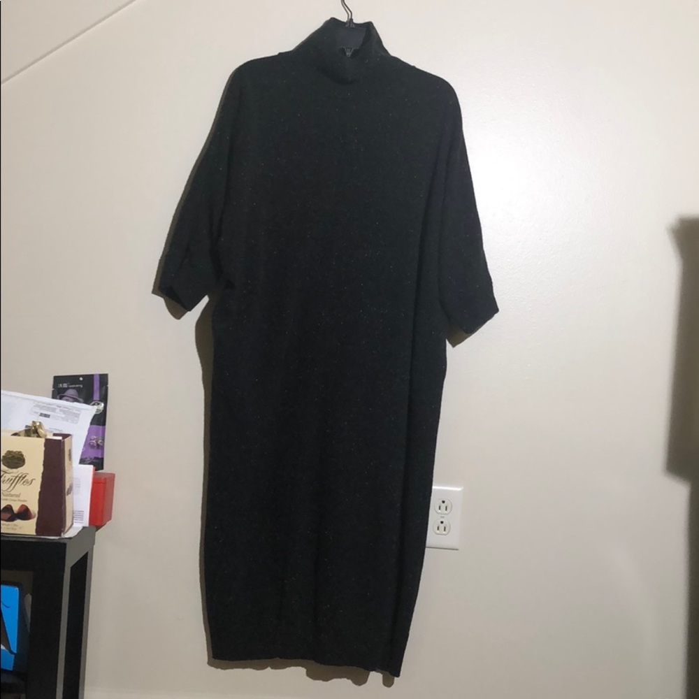 Black knitwear dress